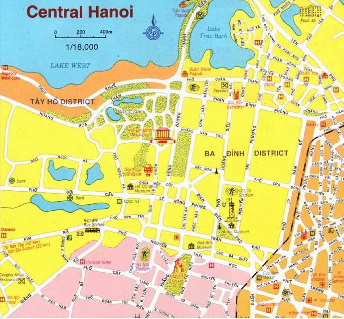 mapa de la ciutat de hanoi centre