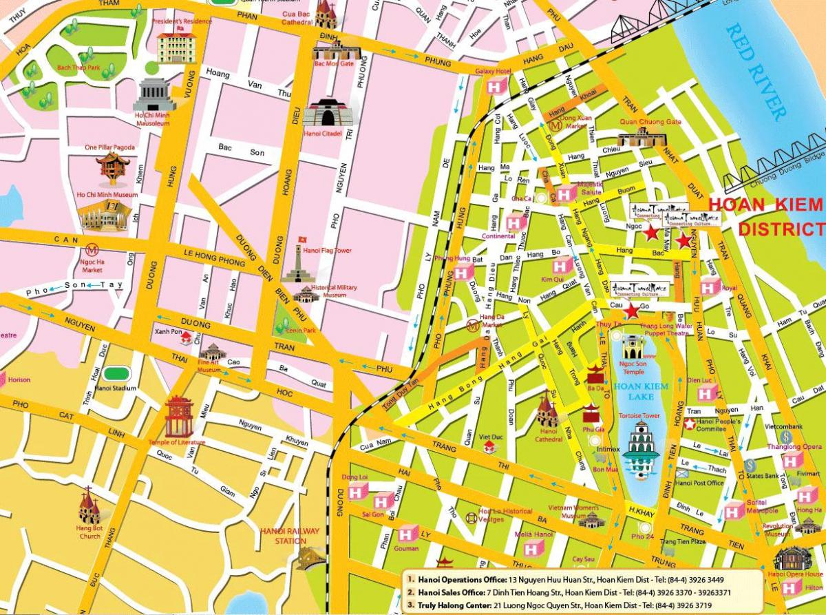 hanoi barri vell mapa turístic