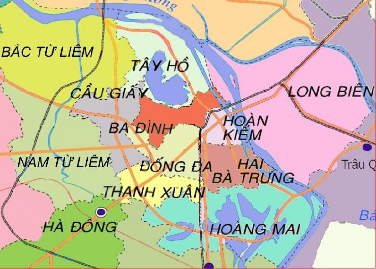 Mapa de ha dong districte de hanoi