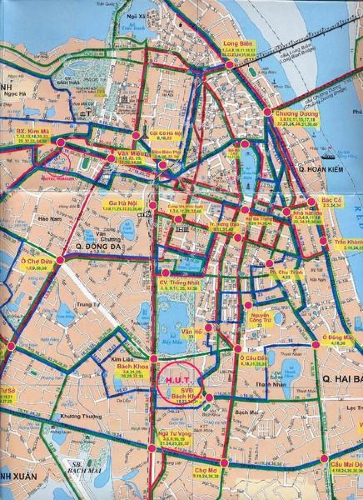 hanoi autobús mapa de rutes