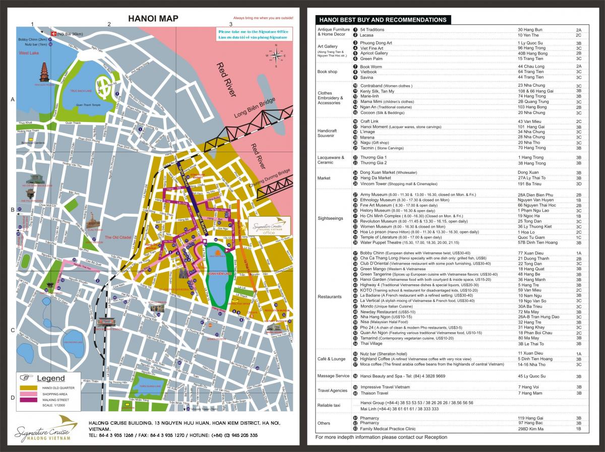 hanoi barri antic passeig mapa