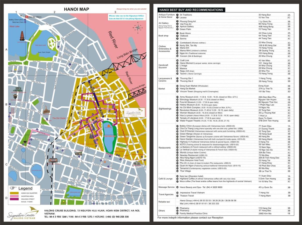 mapa del barri antic de hanoi vietnam