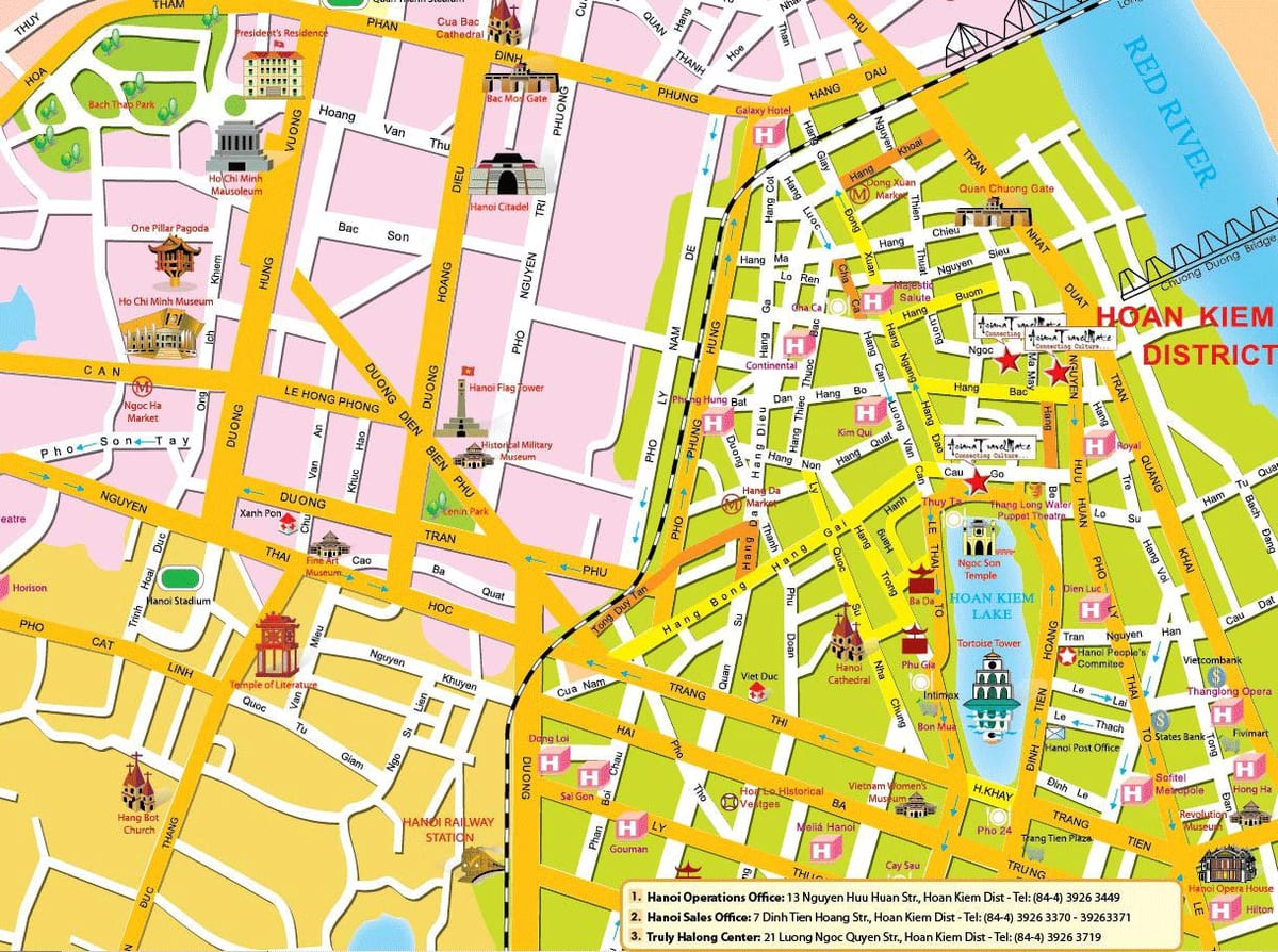 hanoi turisme mapa