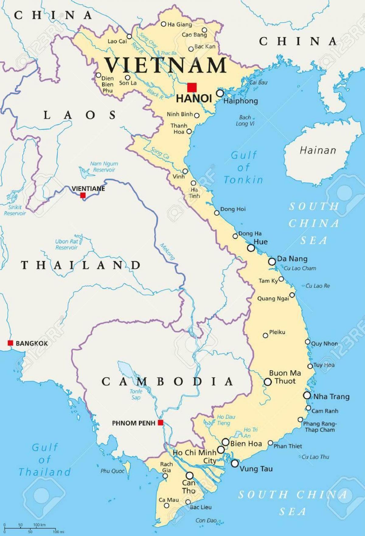 hanoi mapa de localització