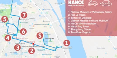 Hanoi barri francès recorregut a peu mapa
