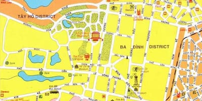 Mapa de la ciutat de hanoi centre