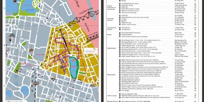 Mapa del barri antic de hanoi vietnam