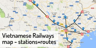 Mapa de l'estació de tren de hanoi 