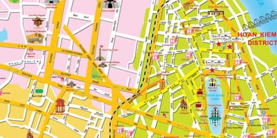Hanoi turisme mapa