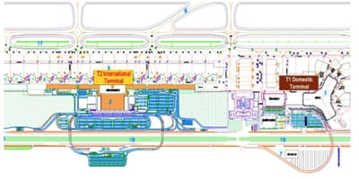 Hanoi terminal de l'aeroport mapa